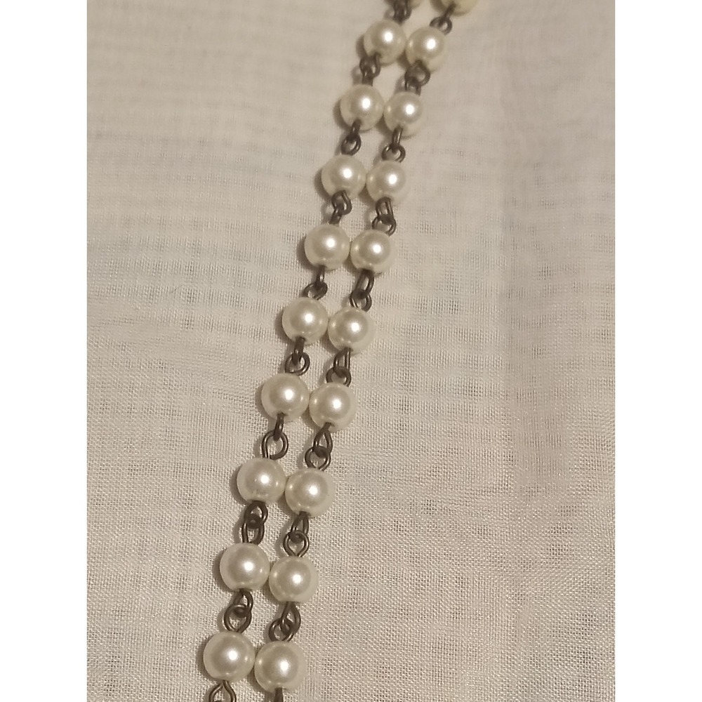 -Long Strand Faux Pearls